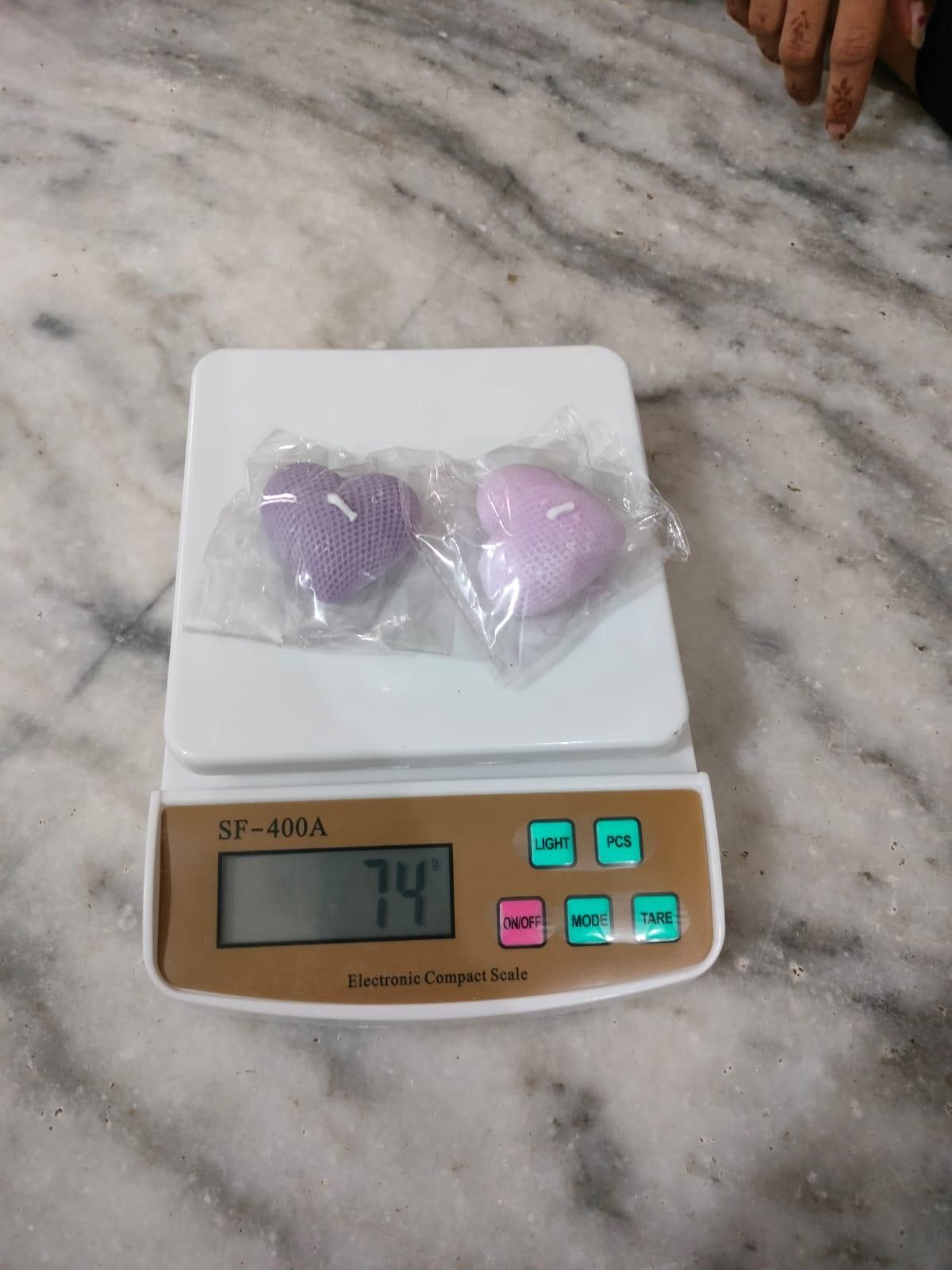 3D Heart-shaped Scented Candle (Pack of 2)